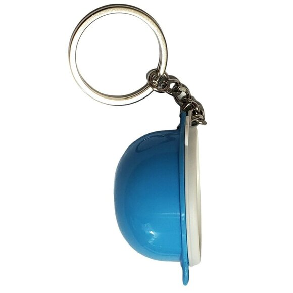 New Tupperware Keychain Pill Container Thats a Jumbo Bowl Removable Lid Blue VTG - Picture 9 of 10